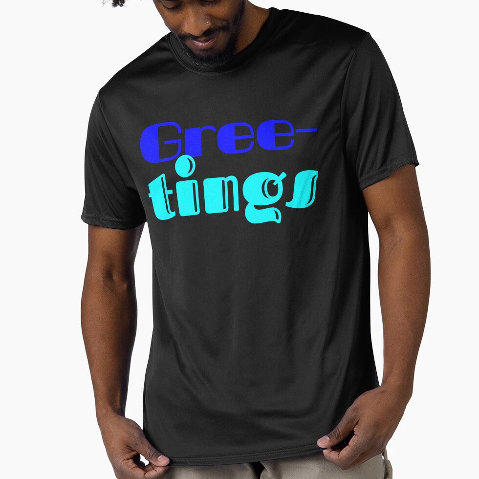 Gree-tings Funny Greek Hello Pun T-Shirt by Faali950