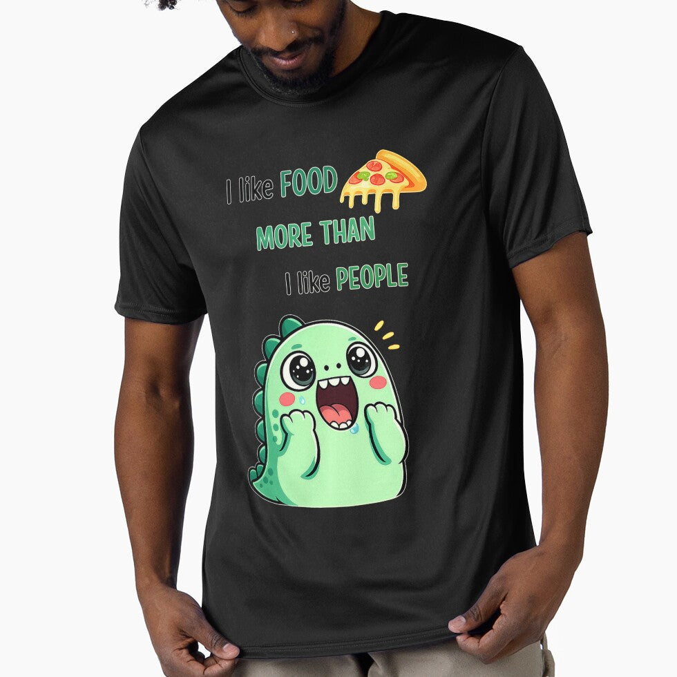 I Like Food More Than People Cute Dinosaur Sticker by Dash's