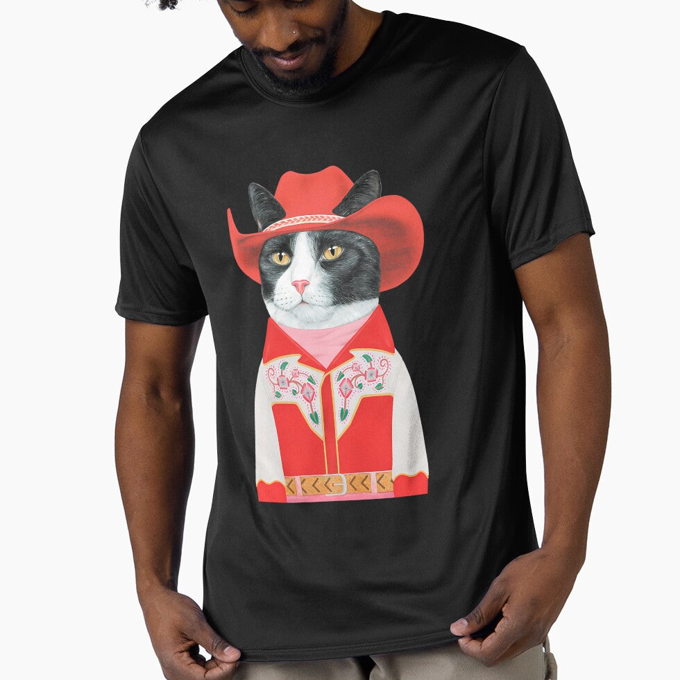 Tuxedo Cat Cowboy by rodrickusilene T-Shirts, Hoodie, Sweatshirt | BlankRebels.com (Image 1)