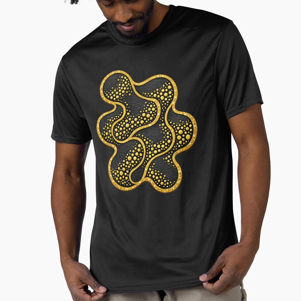 Black & Gold Abstract Bubble Art – Luxury Modern Textured Design by NB-Artmagic T-Shirts, Hoodie, Sweatshirt (Image 1)
