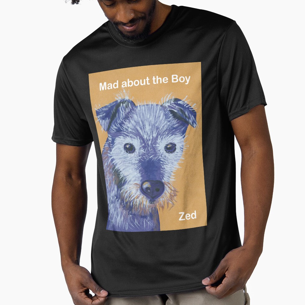 The first 'whiskers and all' painting I did of Zed, my Patterdale Terrier by PatterdaleZed T-Shirts, Hoodie,... (Image 1)