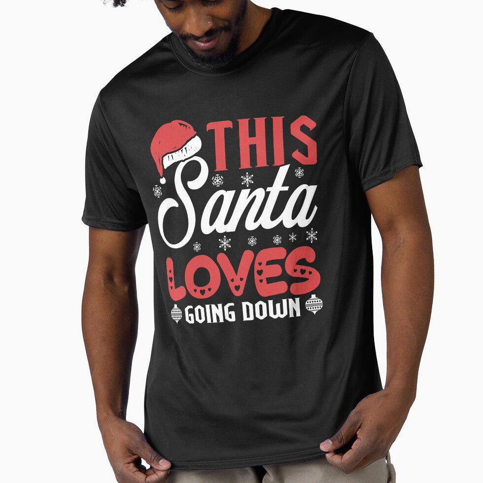 Christmas - Christmas, This Santa Loves Going Down by UnknownArtistt T-Shirts, Hoodie, Sweatshirt | BlankRebels.com (Image 1)