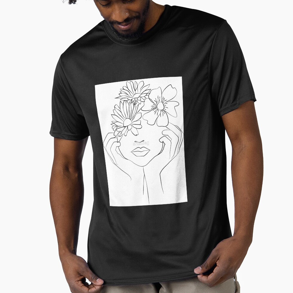 Minimalist Woman Line Art | Modern Abstract Female Illustration by RadiantGraphics T-Shirts, Hoodie, Sweatshirt (Image 1)