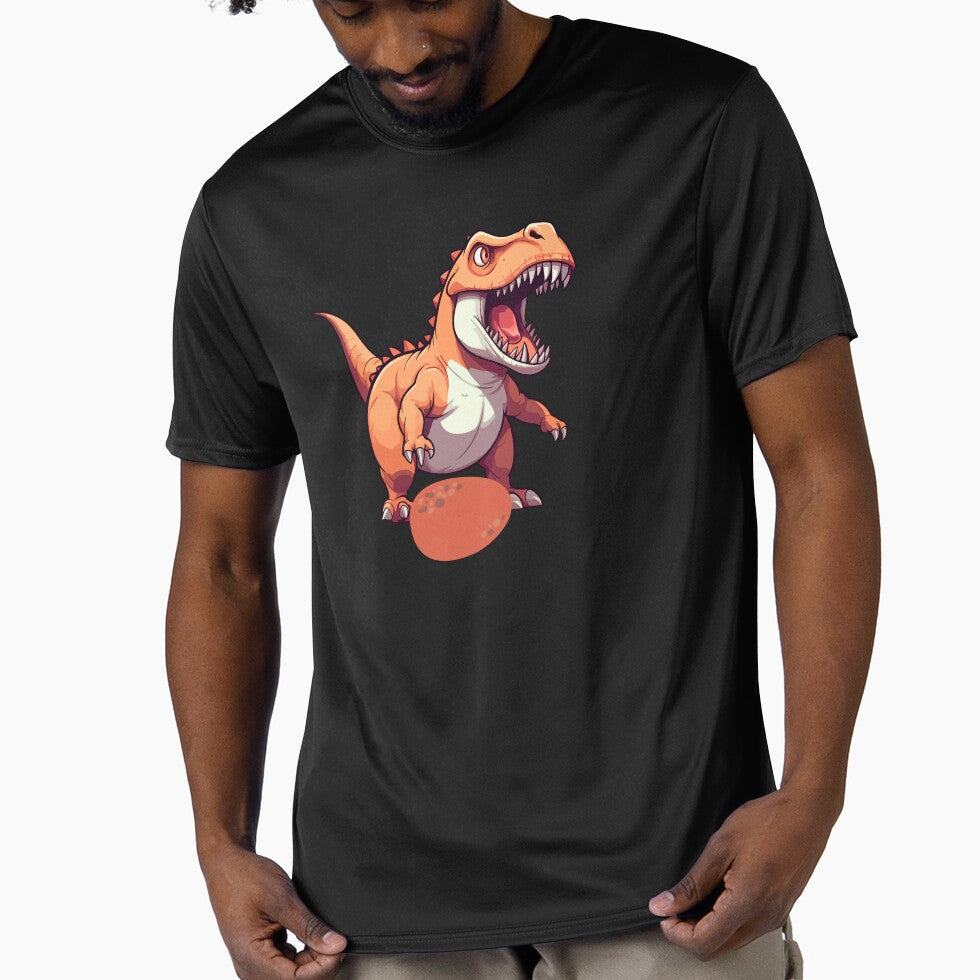 Fierce Dinosaur Protecting an Egg - Dark Prehistoric Guardian Art by LunaPrintCo T-Shirts, Hoodie, Sweatshirt (Image 1)