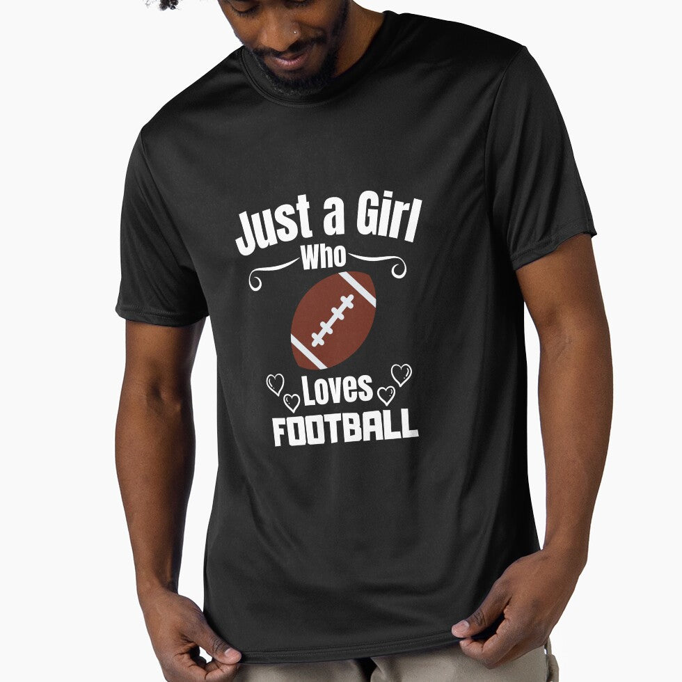 Just a Girl Who loves Football by WaguinhoTex T-Shirts, Hoodie, Sweatshirt | BlankRebels.com (Image 1)