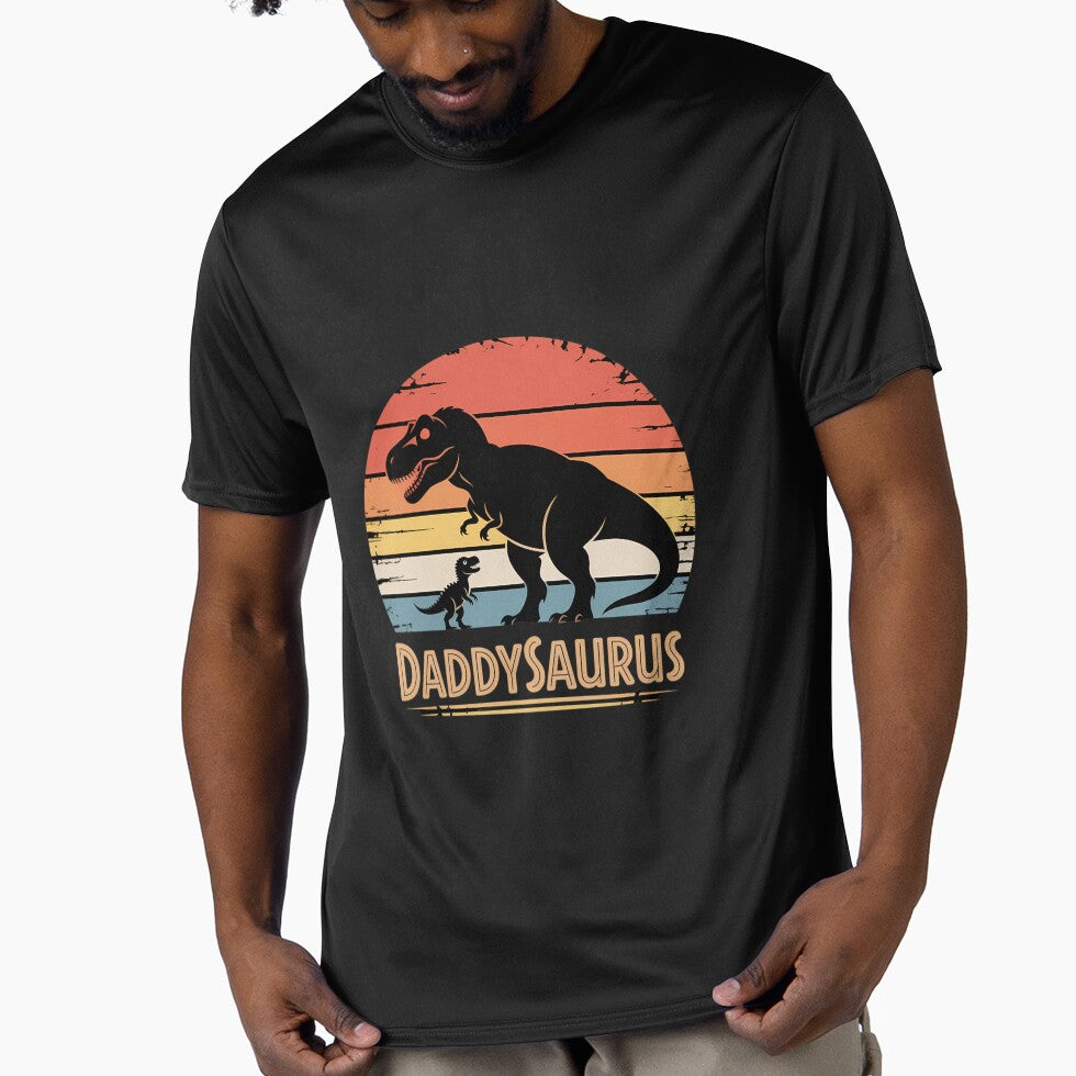 Daddy Dinosaur Daddysaurus 2 Two Kids Father's Day dad by papertaless T-Shirts, Hoodie, Sweatshirt (Image 1)