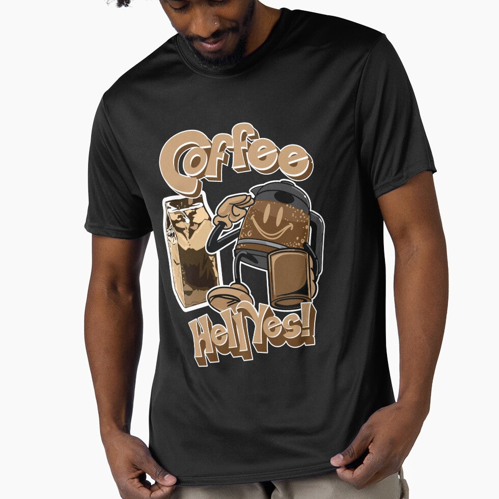 Coffee? Hell Yes! Coffee Salute by eShirtLabs by eShirtLabs T-Shirts, Hoodie, Sweatshirt | BlankRebels.com (Image 1)