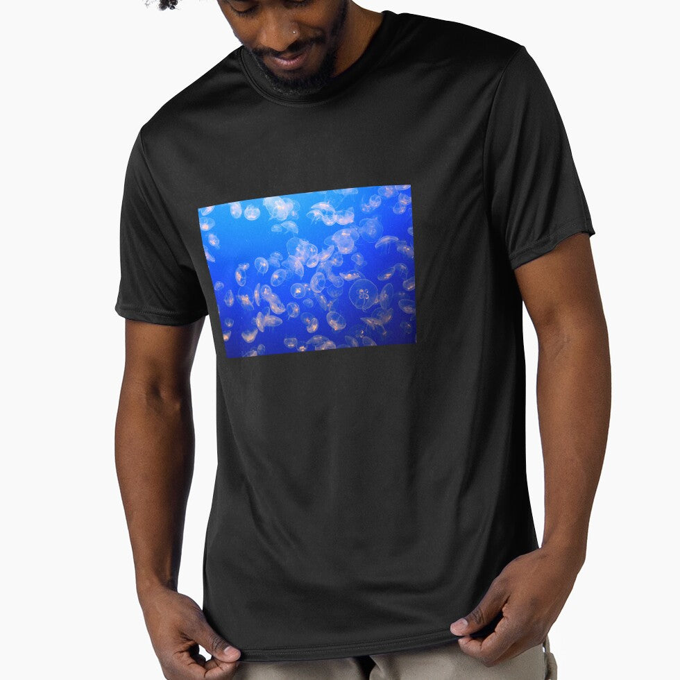 Underwater Scene of Jellyfish by madtoyman T-Shirts, Hoodie, Sweatshirt | BlankRebels.com (Image 1)