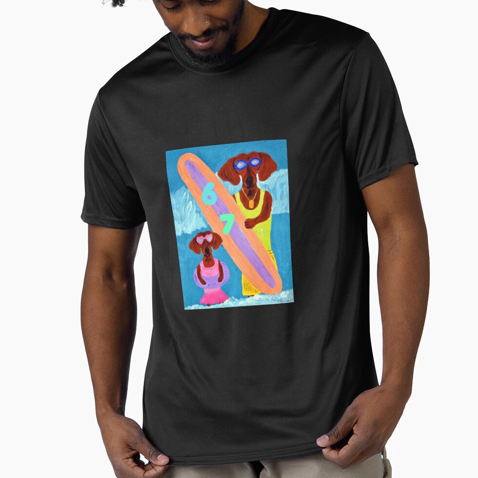 6 7 Dachshund and Pup Surfers by Squirreldumplings