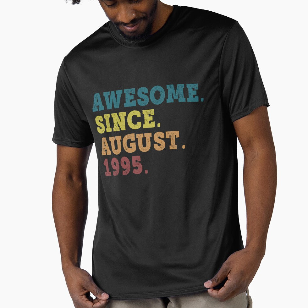 Awesome Since August 1995 Retro Vintage 27th Birthday Gift by designbychow T-Shirts, Hoodie, Sweatshirt (Image 1)