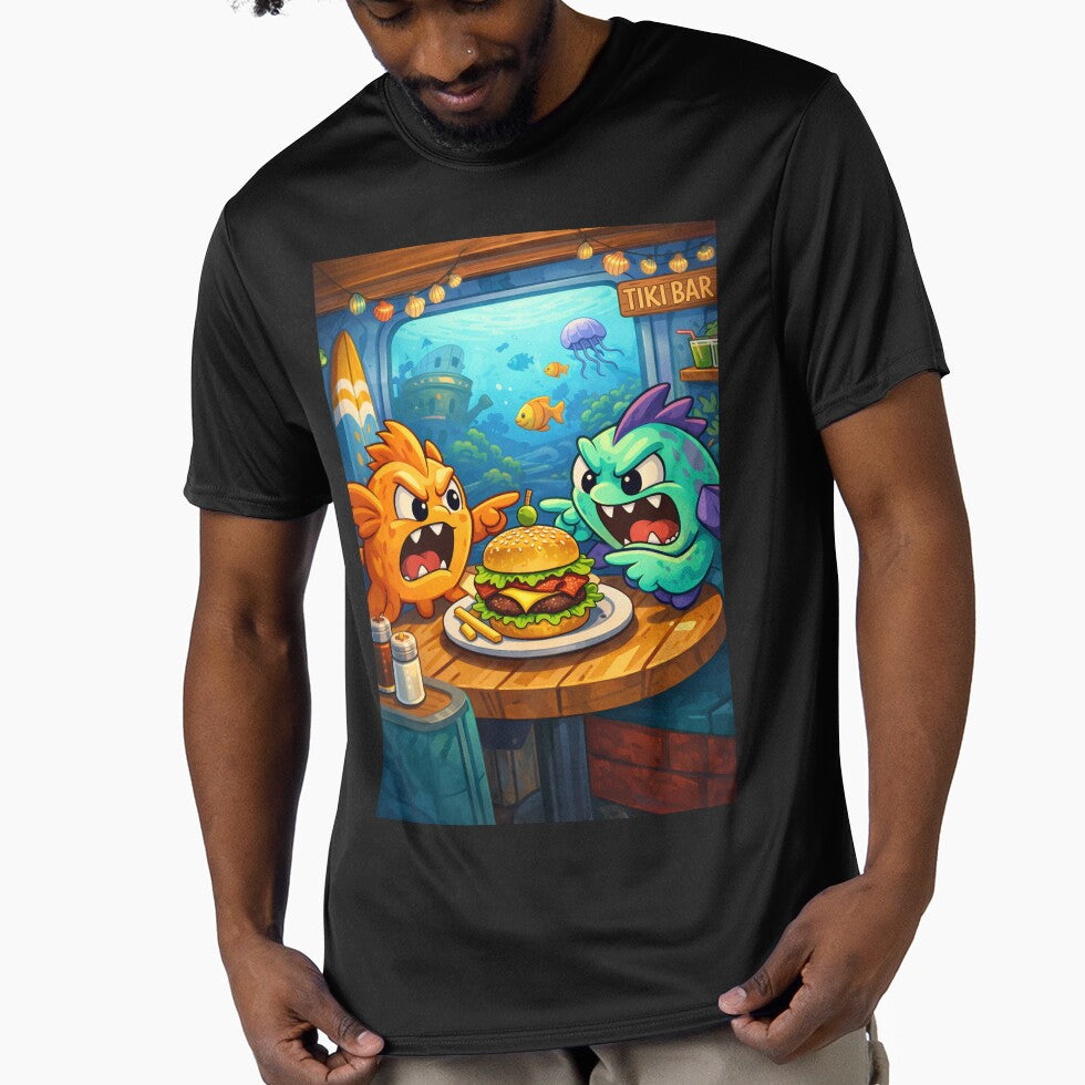 Copy of Crazy Fish dining at undersea restaurant by Uniqueartai T-Shirts, Hoodie, Sweatshirt | BlankRebels.com (Image 1)