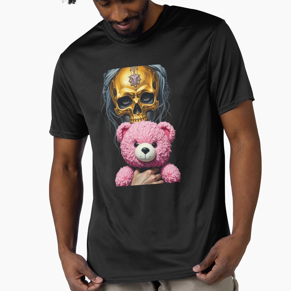 Women with gold skull head | pop Art teddy Bear by TaliaShin T-Shirts, Hoodie, Sweatshirt | BlankRebels.com (Image 1)