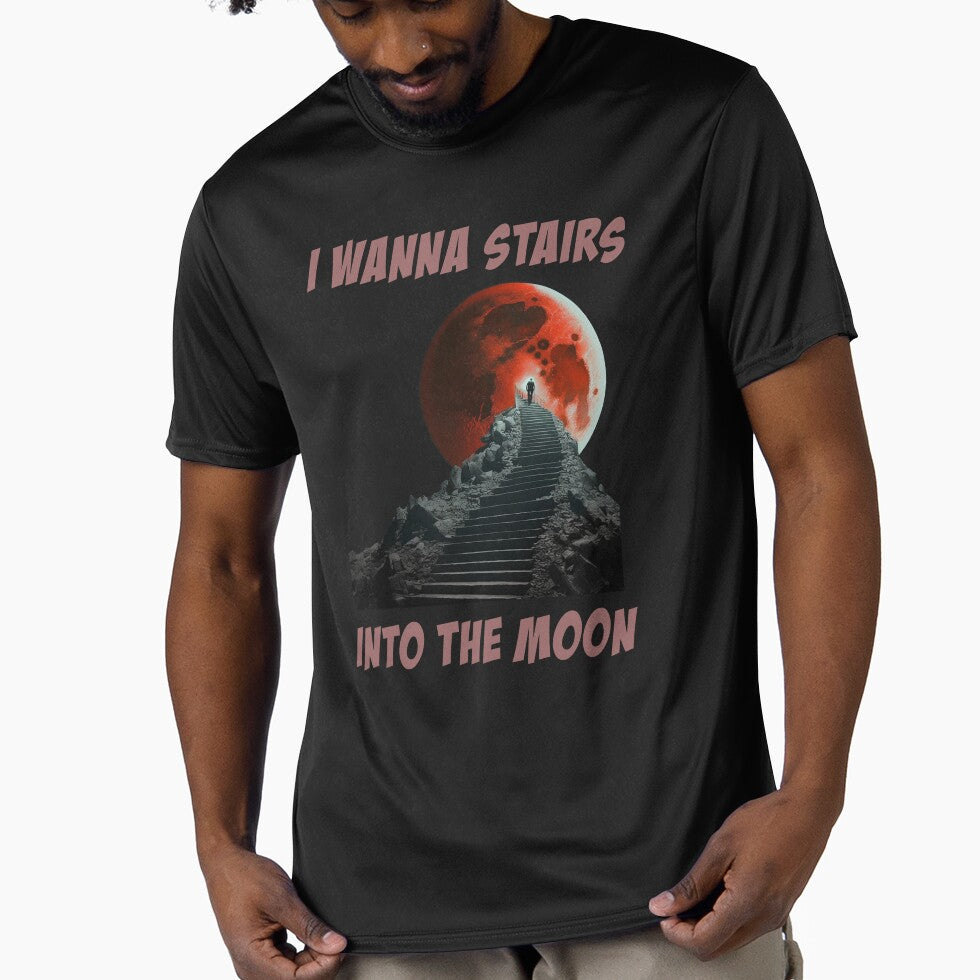 The Stairway to Serenity: Gazing into the Moon's Tranquil Beauty by 3D-Elegance-Art T-Shirts, Hoodie, Sweatshirt (Image 1)