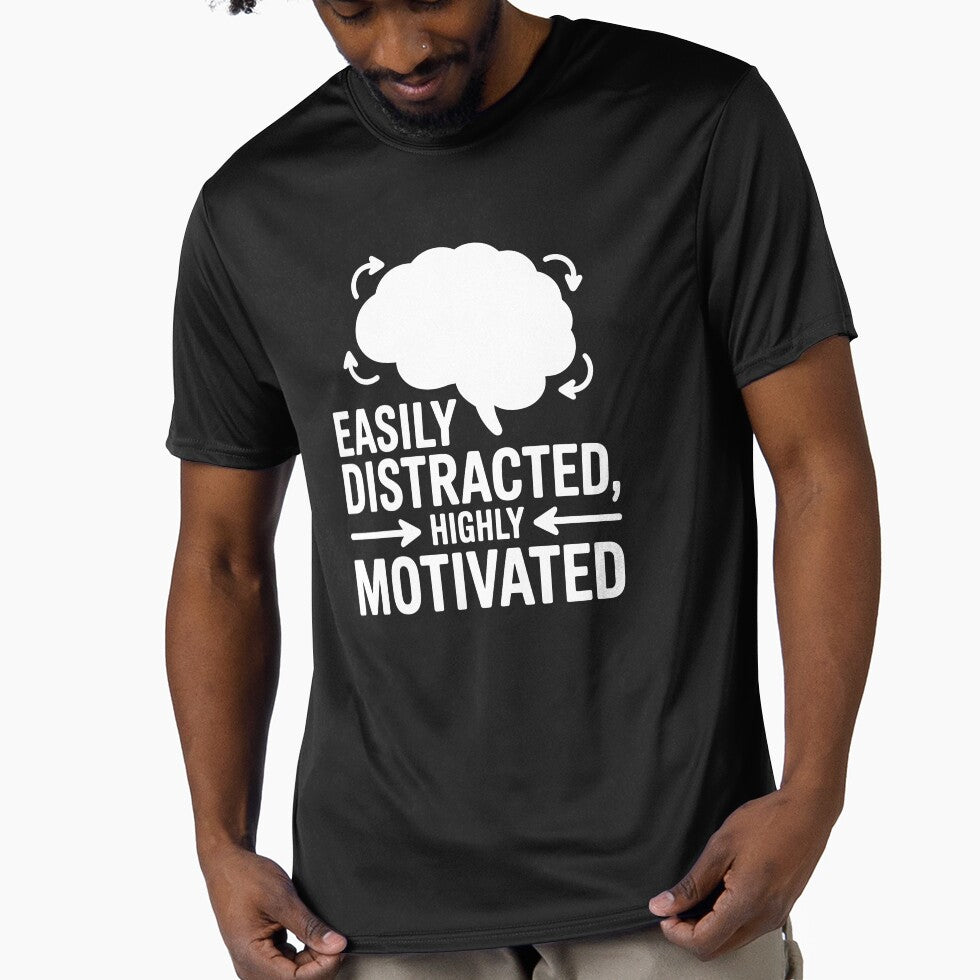 Easily Distracted, Highly Motivated by theartfulaspie T-Shirts, Hoodie, Sweatshirt | BlankRebels.com (Image 1)
