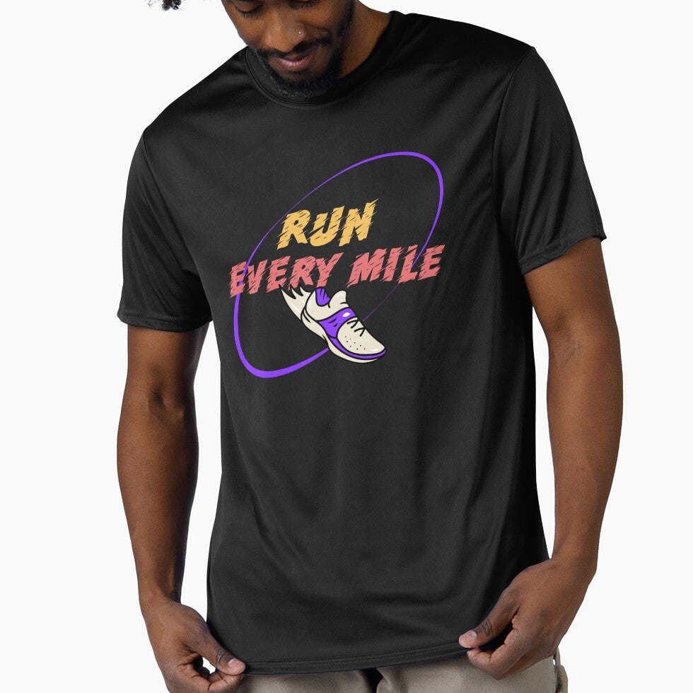 Run Every Mile – Motivational Running Shoe Design by Atlantic Flyer Designs T-Shirts, Hoodie, Sweatshirt (Image 1)