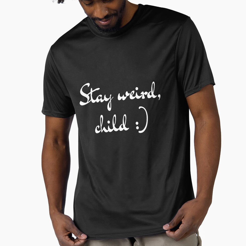 Stay Weird :) Simple Minimalist Black and White Design by EndlessDoodles T-Shirts, Hoodie, Sweatshirt (Image 1)