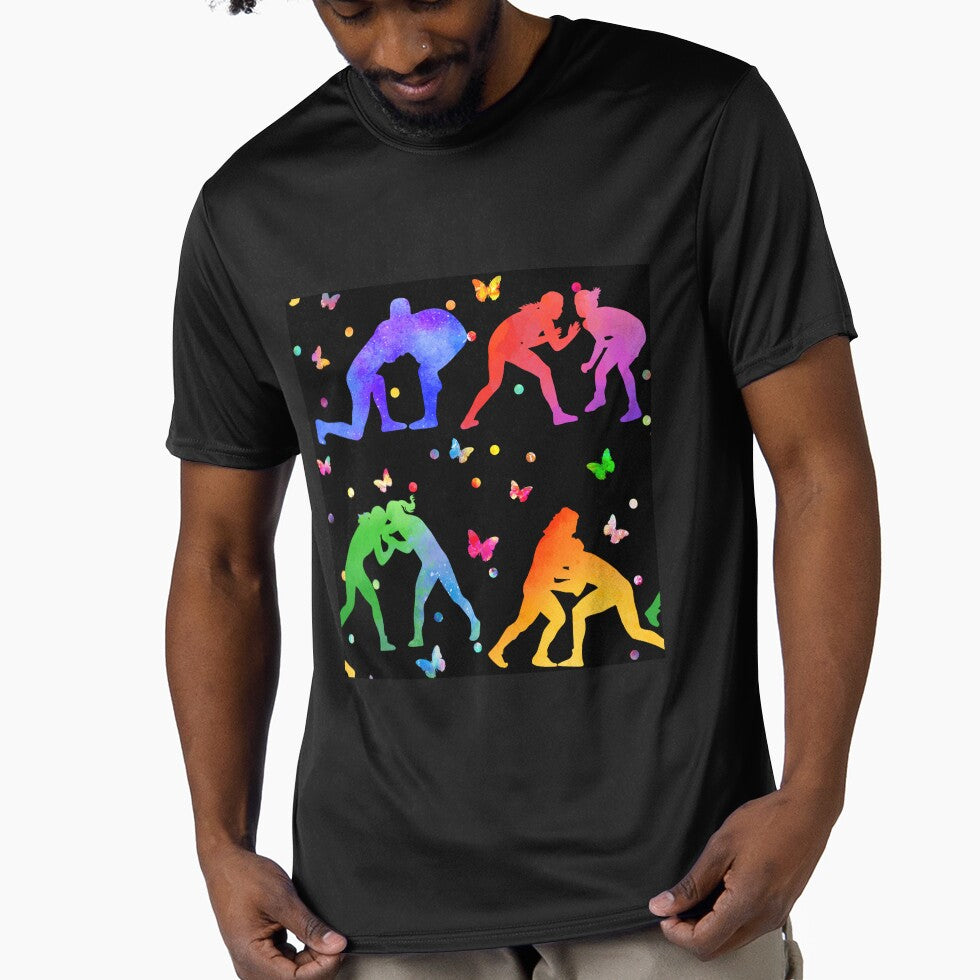 Wrestling Color Art by SweetThreads79 T-Shirts, Hoodie, Sweatshirt | BlankRebels.com (Image 1)