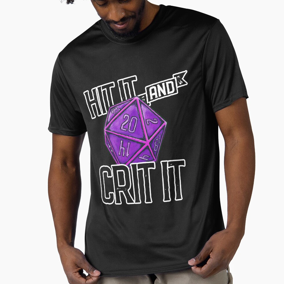 Hit It & Crit It - Regal D20 by RoamingGeek T-Shirts, Hoodie, Sweatshirt | BlankRebels.com (Image 1)