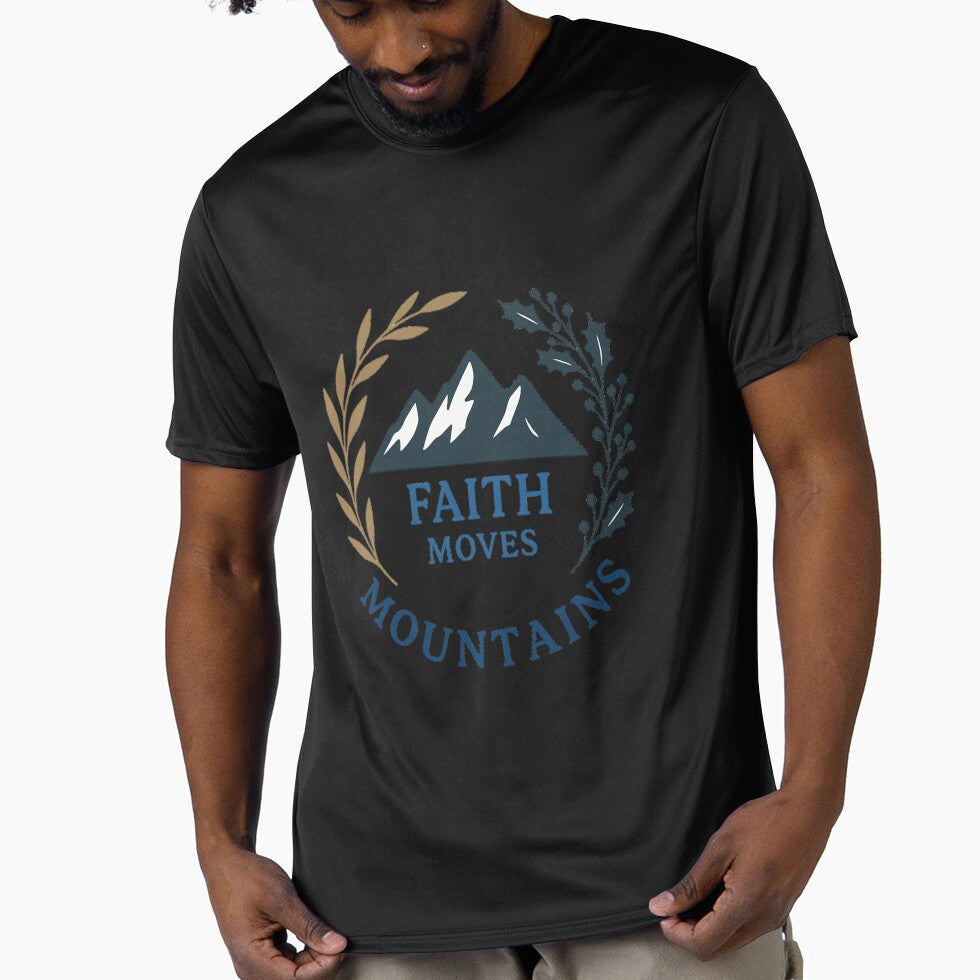 Faith Moves Mountains – Christian Mountain Wreath Decor by PunchDrop T-Shirts, Hoodie, Sweatshirt | BlankRebels.com (Image 1)