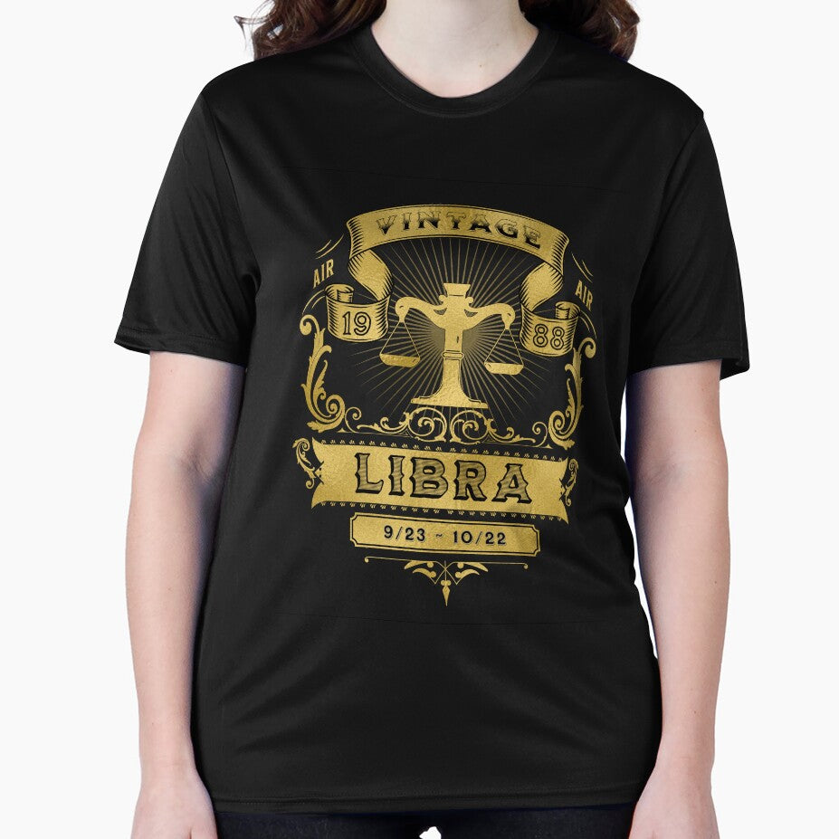 The Zodiac Sign of Libra Golden Vintage 1988 by rhombusOnion T-Shirts, Hoodie, Sweatshirt | BlankRebels.com (Image 2)