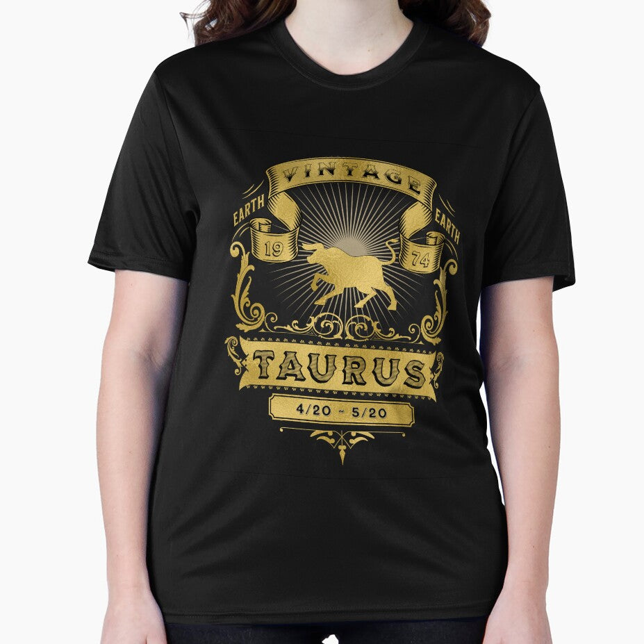 The Zodiac Sign of Taurus Golden Vintage 1974 by rhombusOnion T-Shirts, Hoodie, Sweatshirt | BlankRebels.com (Image 2)