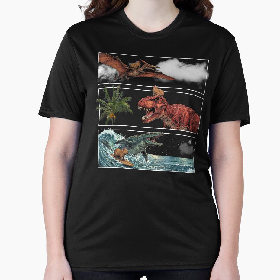 Capy & his prehistoric friends by Pixeloom Store T-Shirts, Hoodie, Sweatshirt | BlankRebels.com (Image 2)