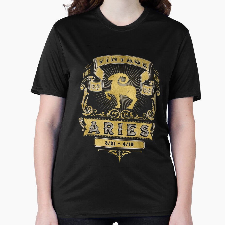 The Zodiac Sign of Aries Golden Vintage 2008 by rhombusOnion T-Shirts, Hoodie, Sweatshirt | BlankRebels.com (Image 2)