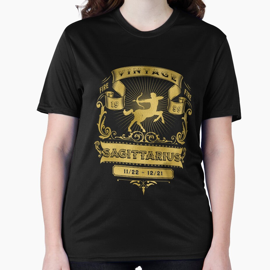 The Zodiac Sign of Sagittarius Golden Vintage 1999 by rhombusOnion T-Shirts, Hoodie, Sweatshirt | BlankRebels.com (Image 2)