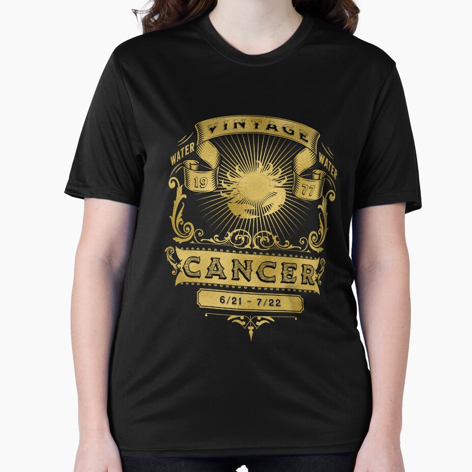 The Zodiac Sign of Cancer Golden Vintage 1977 by rhombusOnion T-Shirts, Hoodie, Sweatshirt | BlankRebels.com (Image 2)