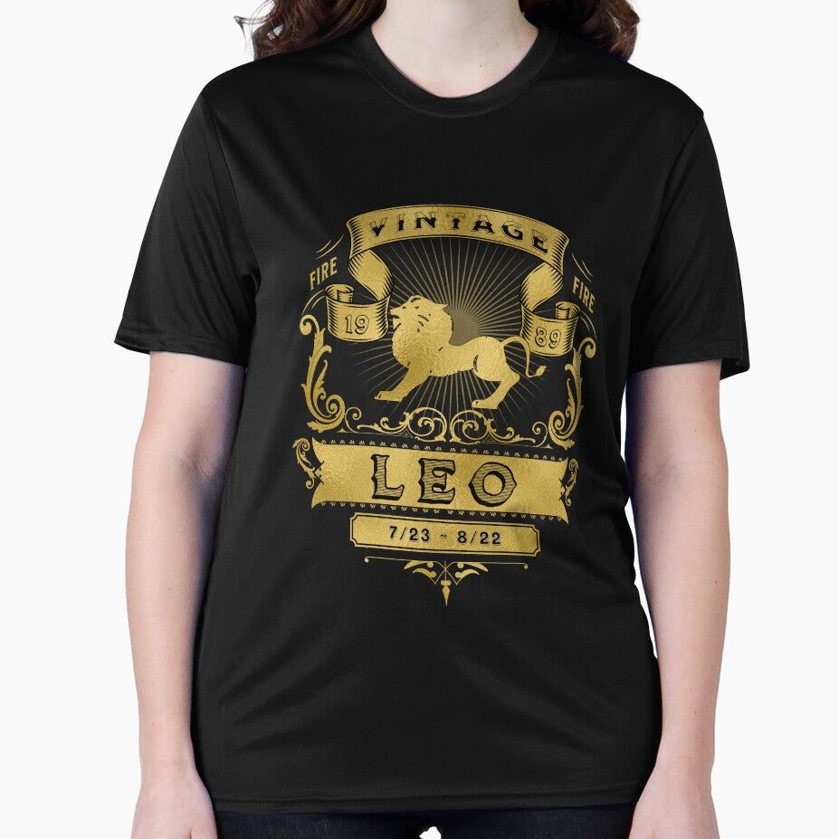 The Zodiac Sign of Leo Golden Vintage 1989 by rhombusOnion T-Shirts, Hoodie, Sweatshirt | BlankRebels.com (Image 2)