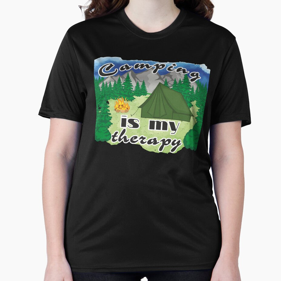 Camping is my therapy by schoolarts T-Shirts, Hoodie, Sweatshirt | BlankRebels.com (Image 2)