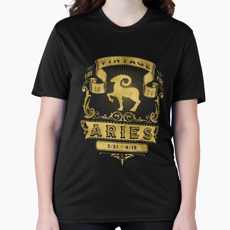 The Zodiac Sign of Aries Golden Vintage 1979 by rhombusOnion T-Shirts, Hoodie, Sweatshirt | BlankRebels.com (Image 2)