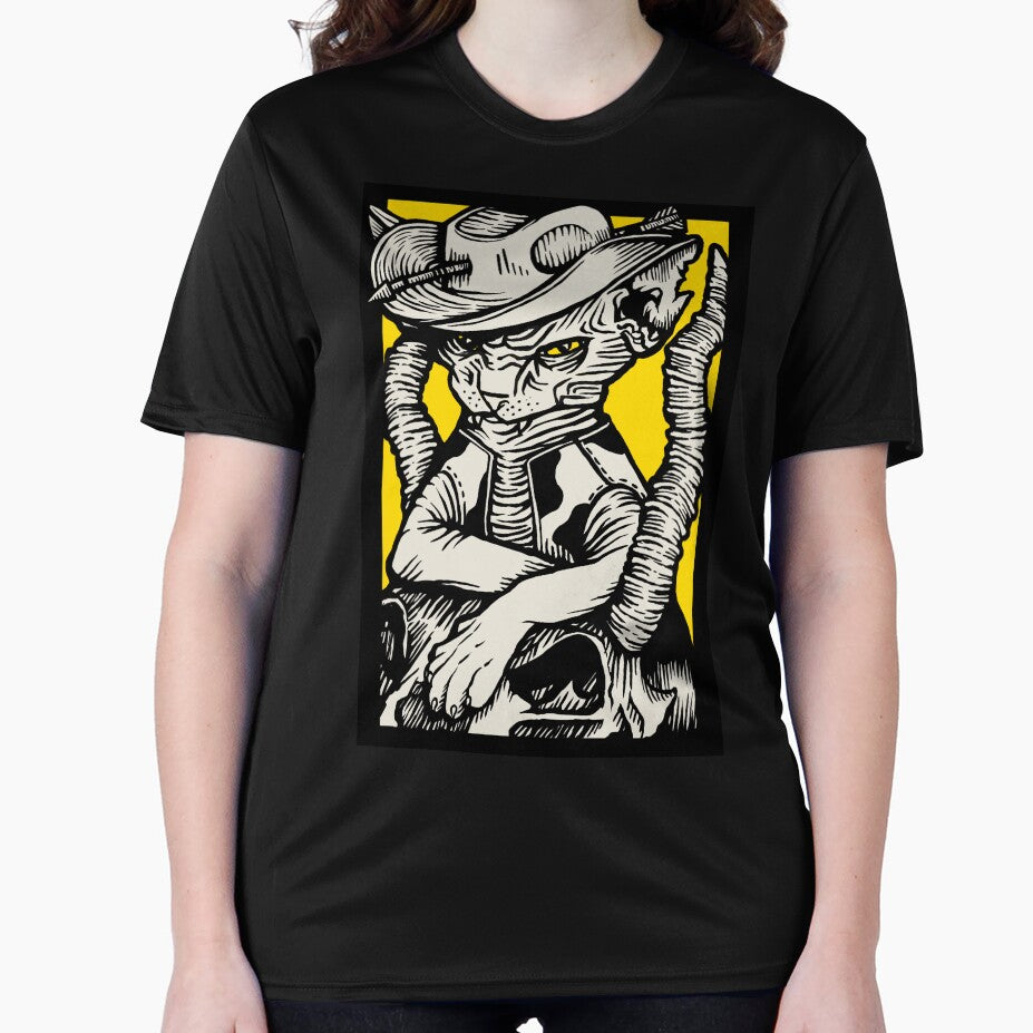 Cowboy Sphynx Cat with Skull by BlackPawsWorld T-Shirts, Hoodie, Sweatshirt | BlankRebels.com (Image 2)