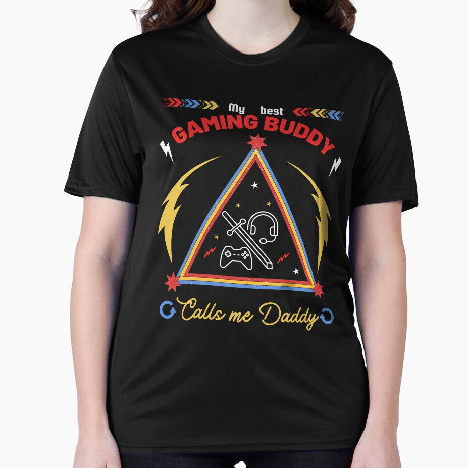 My best gaming buddy calls me daddy (black version) by YourSymphony ⭐️⭐️⭐️⭐️⭐️ T-Shirts, Hoodie, Sweatshirt (Image 2)