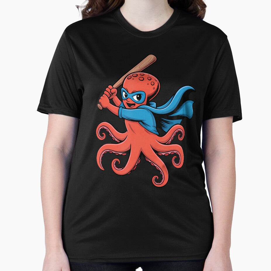 Baseball Octopus As A Superhero by caiknelinex