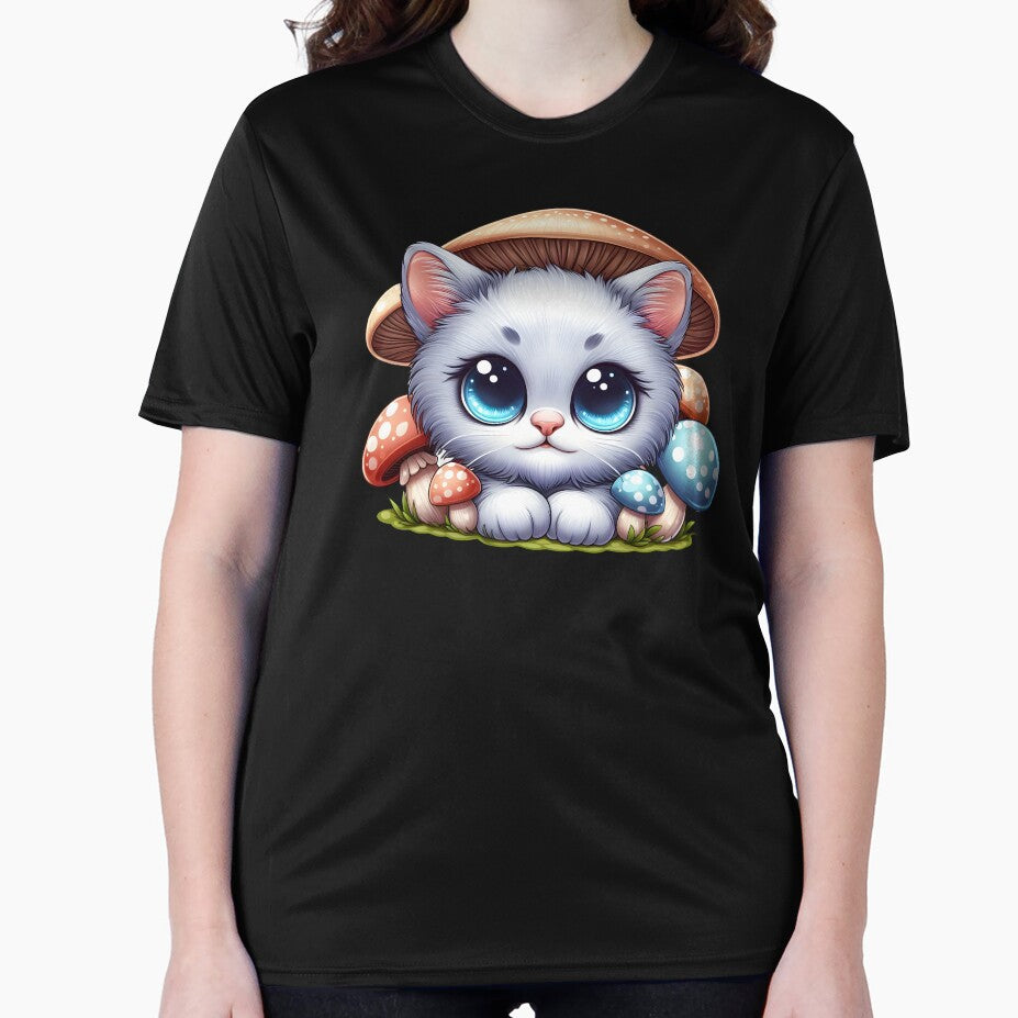 Cute Mushroom Aesthetic Cottagecore Cat by GalaxyGraffiti T-Shirts, Hoodie, Sweatshirt | BlankRebels.com (Image 2)