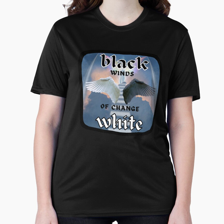 Dark Grunge Streetwear Aesthetic - Black White Wings by Digitalme Designs T-Shirts, Hoodie, Sweatshirt (Image 2)