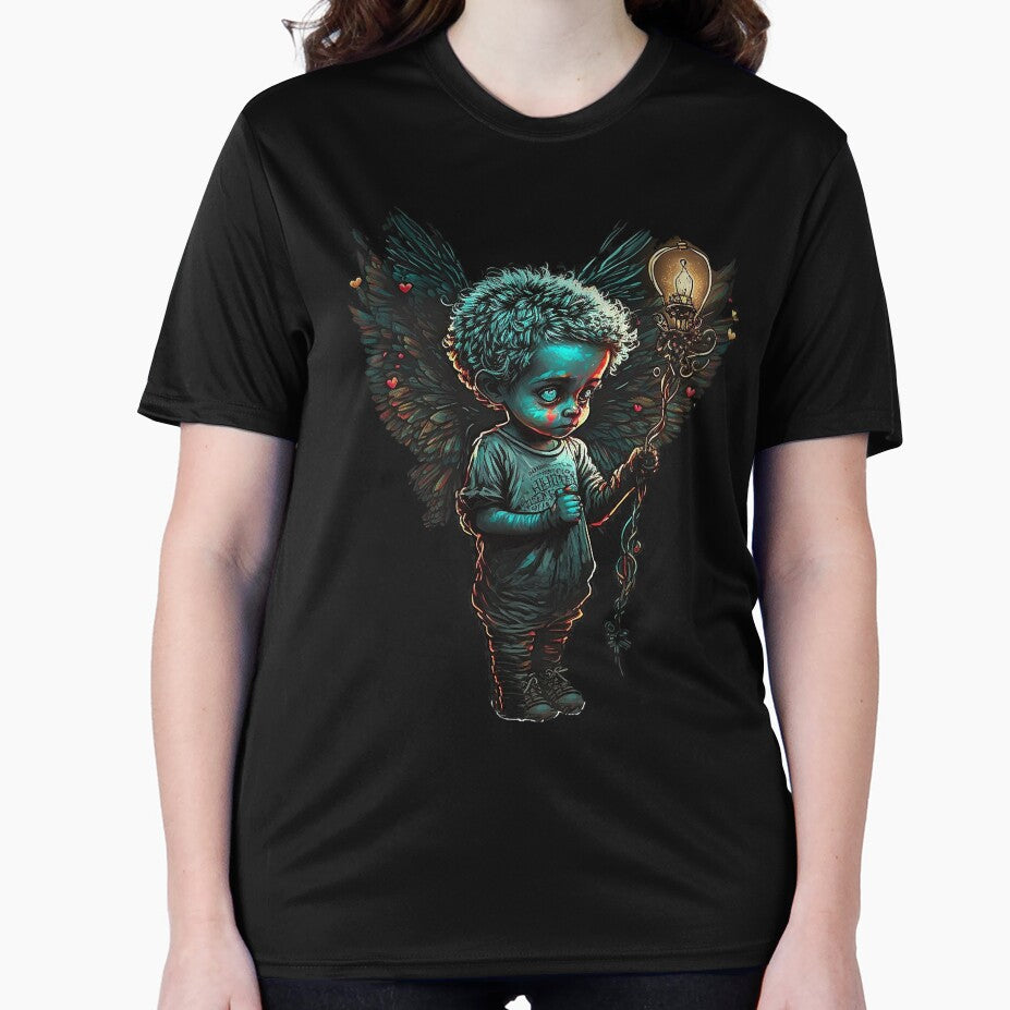 Gothic Cherub with Light Bulb Balloon Design Perfect for Valentines Day by Bits-X-Pieces T-Shirts, Hoodie,... (Image 2)