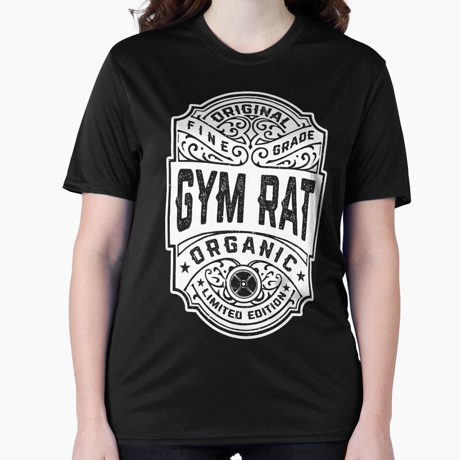 Gym Rat Vintage Whiskey Label Bodybuilding Gym Workout Men by GrandeDuc T-Shirts, Hoodie, Sweatshirt (Image 2)