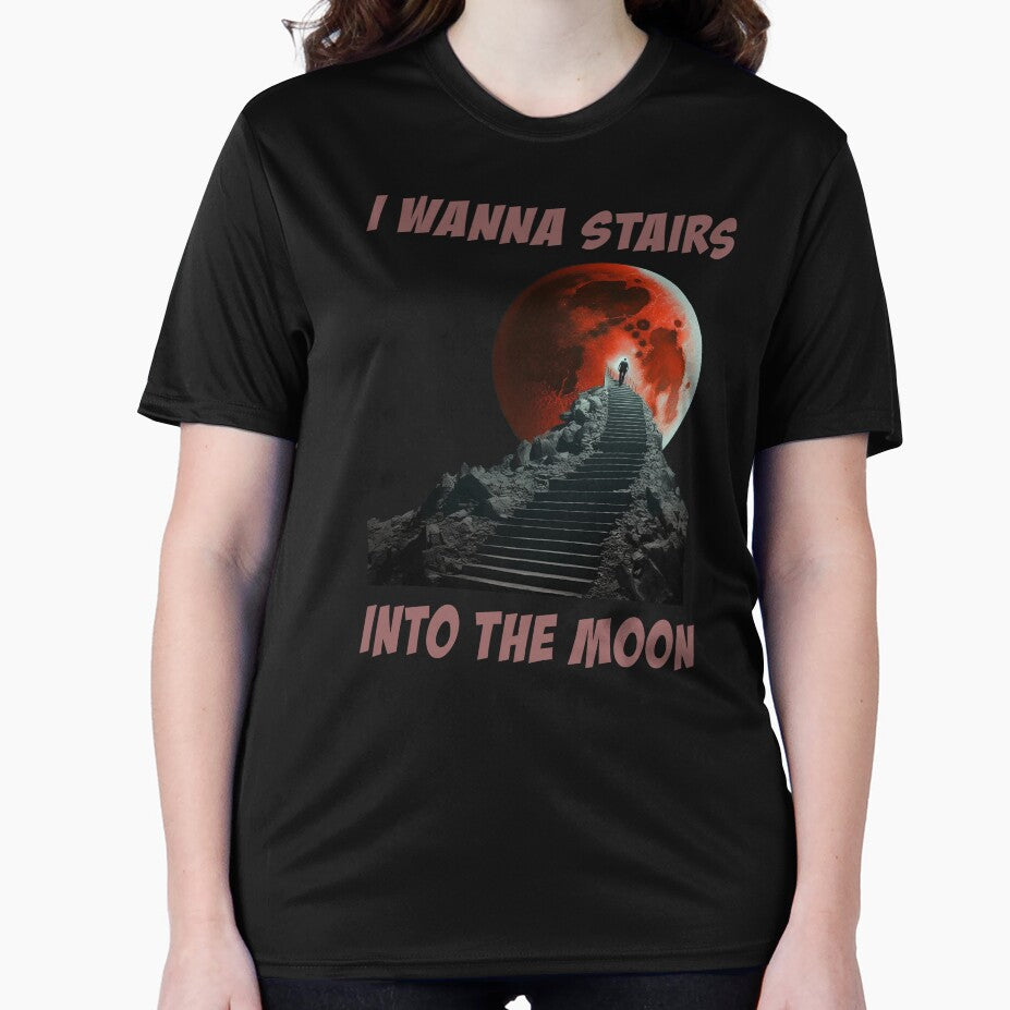 The Stairway to Serenity: Gazing into the Moon's Tranquil Beauty by 3D-Elegance-Art T-Shirts, Hoodie, Sweatshirt (Image 2)