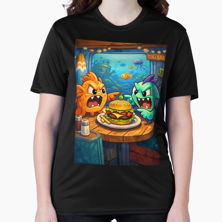 Copy of Crazy Fish dining at undersea restaurant by Uniqueartai T-Shirts, Hoodie, Sweatshirt | BlankRebels.com (Image 2)