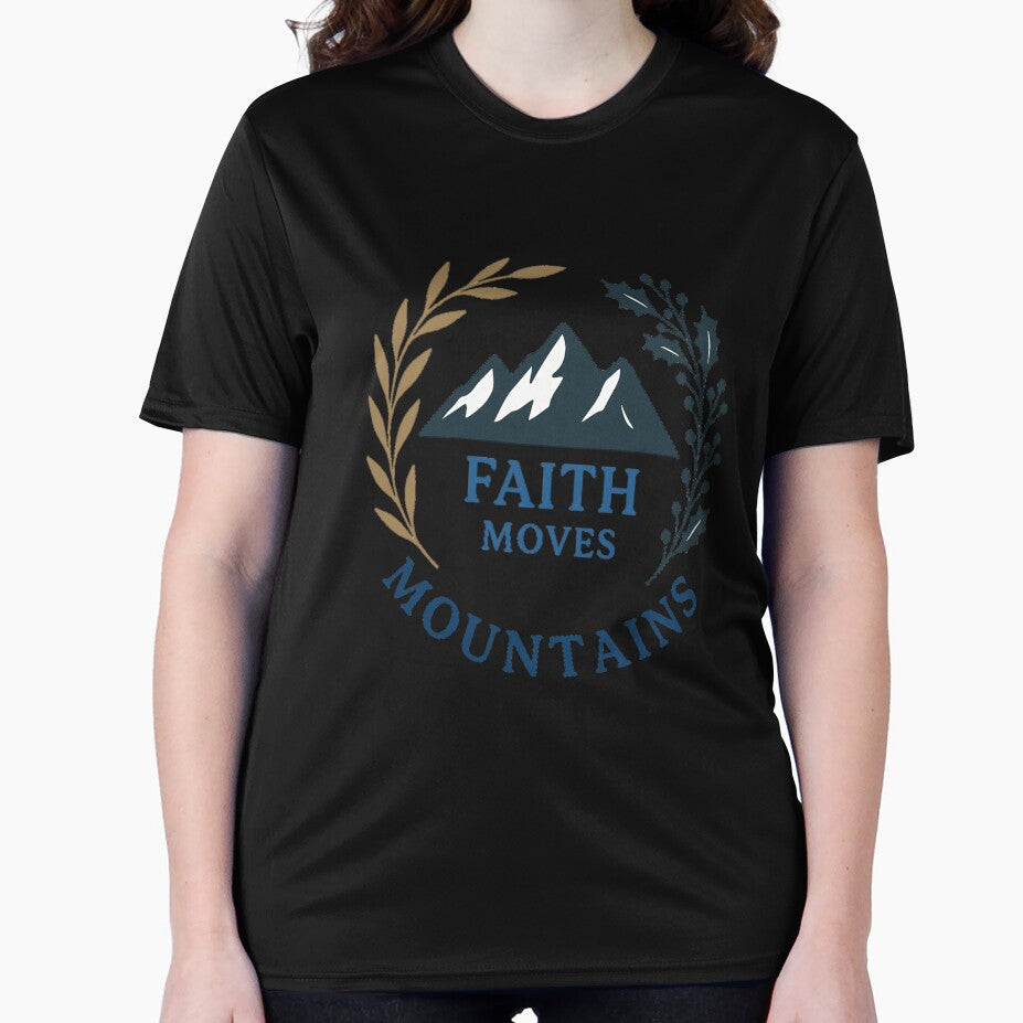 Faith Moves Mountains – Christian Mountain Wreath Decor by PunchDrop T-Shirts, Hoodie, Sweatshirt | BlankRebels.com (Image 2)