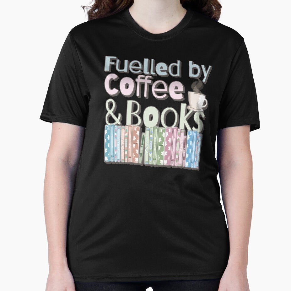 Pastel Fuelled by Coffee And Books Slogan by TrulyEpoque T-Shirts, Hoodie, Sweatshirt | BlankRebels.com (Image 2)