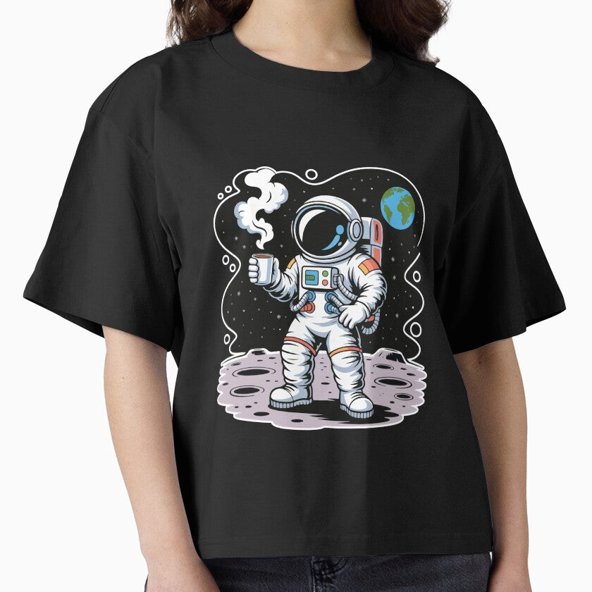 Astronaut holding coffee cup by Pluto ⭐️ T-Shirts, Hoodie, Sweatshirt | BlankRebels.com (Image 1)