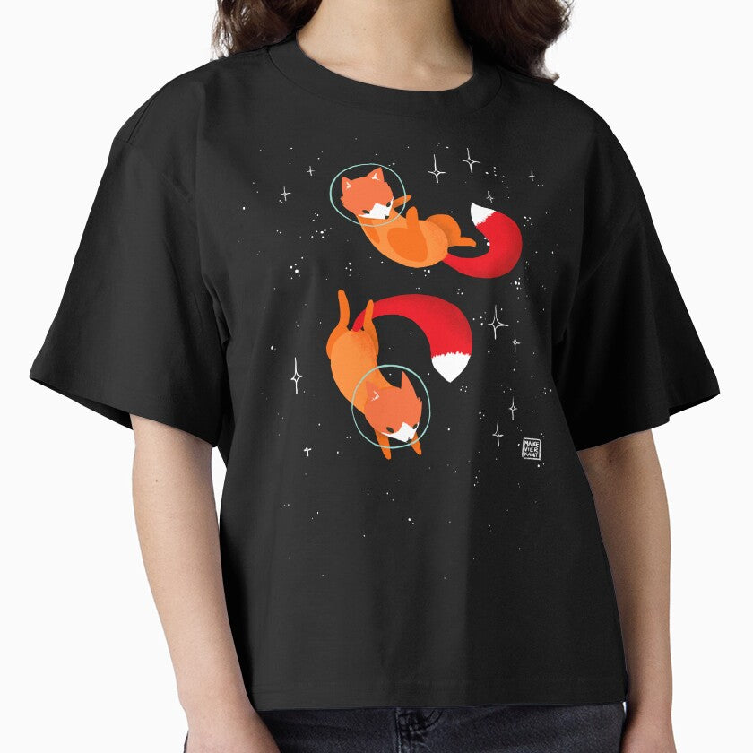 Space Foxes by Maike Vierkant - Connecting the Cute and the Nerdy T-Shirts, Hoodie, Sweatshirt | BlankRebels.com (Image 1)