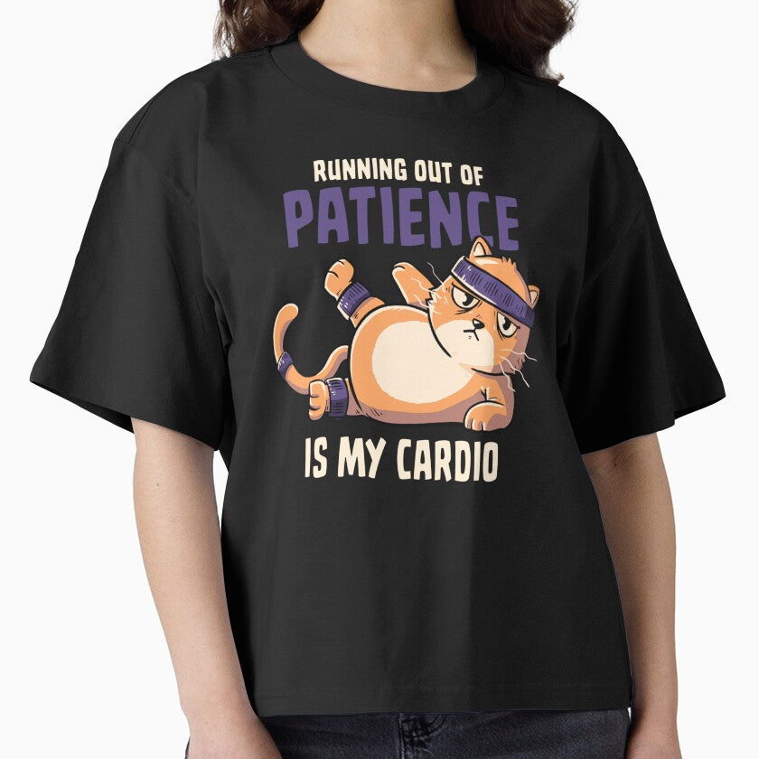 Running Out Of Patience Is My Cardio Cat by Tobe Fonseca by Tobe Fonseca® T-Shirts, Hoodie, Sweatshirt (Image 1)