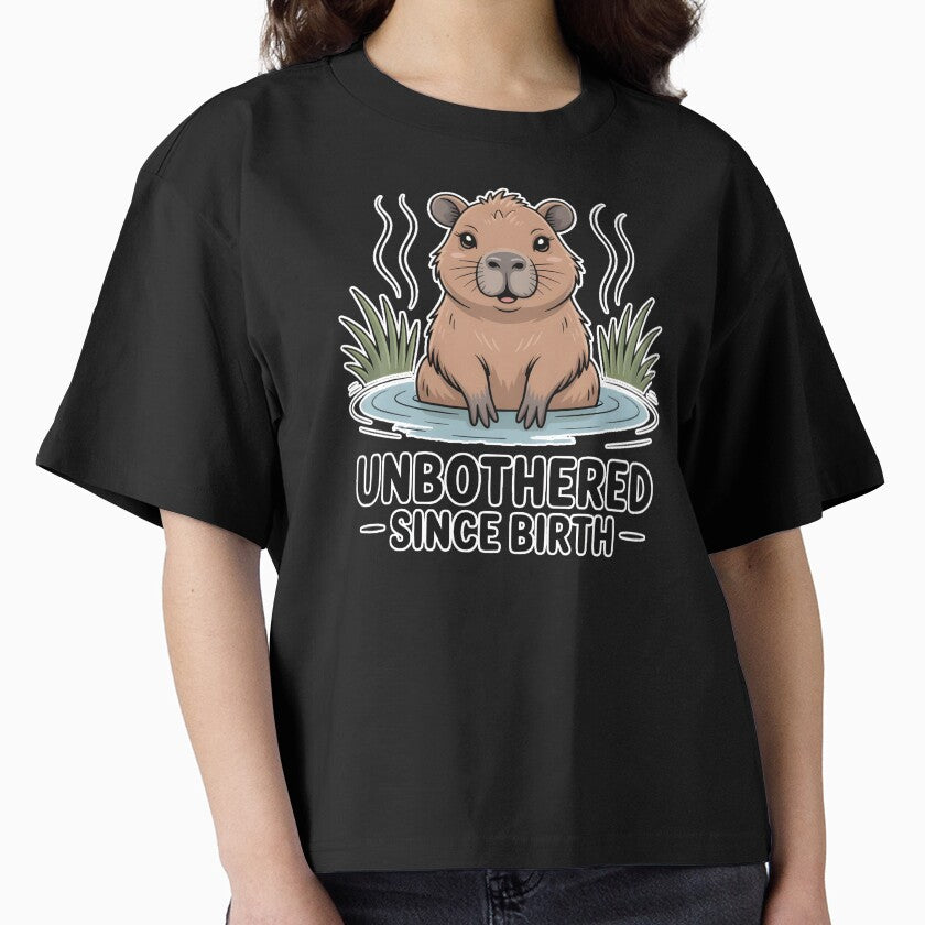 Unbothered Since Birth Capybara – Cute Relaxed Hot Spring Cartoon T-Shirts, Hoodie, Sweatshirt