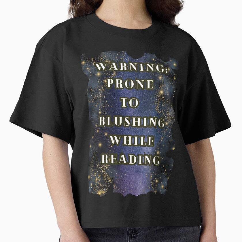 Warning Prone to Blushing While Reading, Romance Book Lover Tee, Spicy Book Gift by DarkRomanceMom Hoodie,... (Image 1)