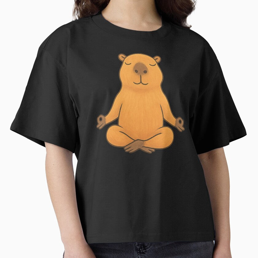 Zen Capybara Lotus Pose – Cute Meditating Capybara Yoga Illustration T-Shirts, Hoodie, Sweatshirt