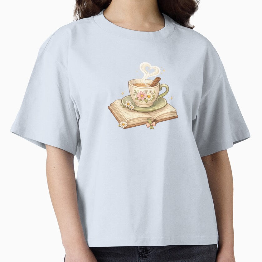 Cozy Reading Tea Sticker – Cottagecore Book Lover Aesthetic by SnugbugStudios T-Shirts, Hoodie, Sweatshirt (Image 1)